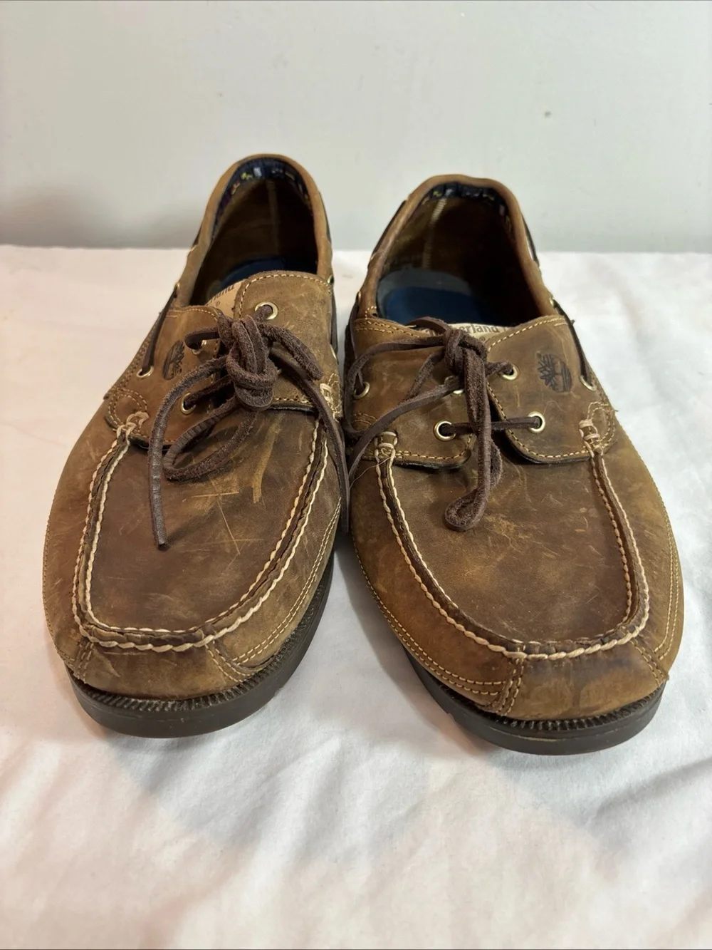 Timberland Men's Brown Leather Boat Shoes. 9/5